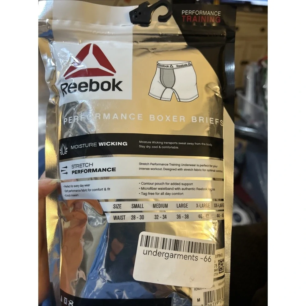 Reebok 4 Pack Performance Boxer Briefs Size M‎